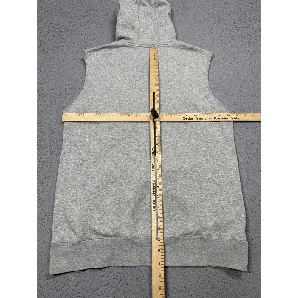 Jordan Hoodie Mens M Gray Sleeveless Fleece‎ Pullover Graphic Logo 833922-063